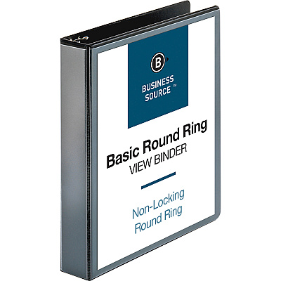 Business Source Round Ring View Binder (BSN09954BD)