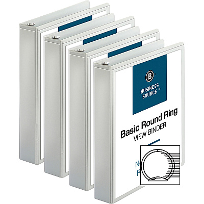 Business Source Round Ring View Binder (BSN09955BD)