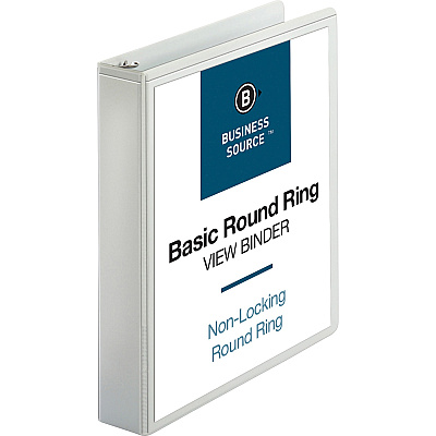 Business Source Round Ring View Binder (BSN09955BD)