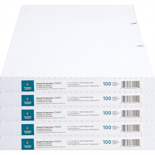Business Source Poly Sheet Protectors (74551CT)