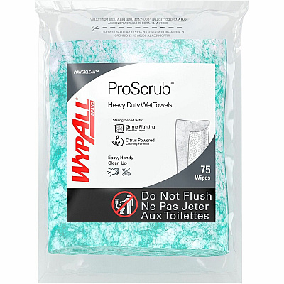 Wypall PowerClean ProScrub Heavy Duty Wet Towels (KCC91367CT)