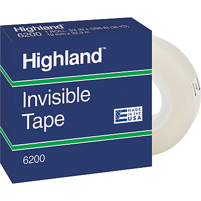 Highland 3/4"W Matte-finish Invisible Tape (MMM6200341000BD)