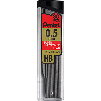 Pentel Super Hi-Polymer Leads (PENC25HBBX)