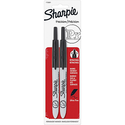 Sharpie Retractable Ultra-Fine Point Permanent Markers (SAN1735801BX)