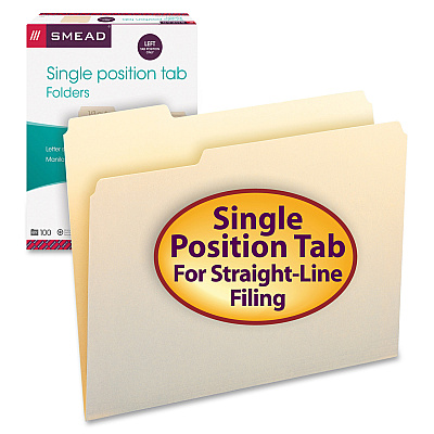 Smead 1/3 Tab Cut Letter Recycled Top Tab File Folder (SMD10331CT)