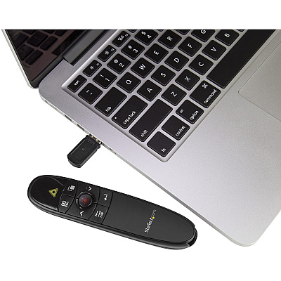 StarTech Wireless Presentation Remote With Red Laser Pointer - 90 Ft. (27 M) - Wireless Presentation Clicker For Mac And Windows - Powerpoint Slide Advancer (PRESREMOTE)