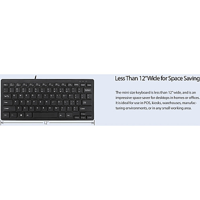 Adesso Slimtouch Mini Usb Keyboard (AKB111UB)