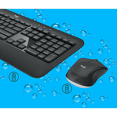 Logitech MK540 Advanced Wireless Keyboard and Mouse Combo for Windows, 2.4 GHz Unifying USB-Receiver, Multimedia Hotkeys, 3-Year Battery Life, for PC, Laptop (LOG920008671)