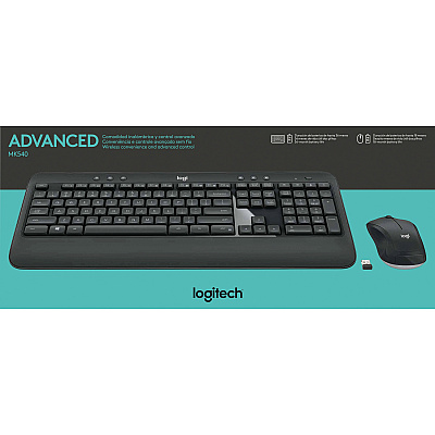 Logitech MK540 Advanced Wireless Keyboard and Mouse Combo for Windows, 2.4 GHz Unifying USB-Receiver, Multimedia Hotkeys, 3-Year Battery Life, for PC, Laptop (LOG920008671)