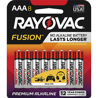 Rayovac Fusion Alkaline AAA Battery 8-Packs (RAY8248TFUSKCT)