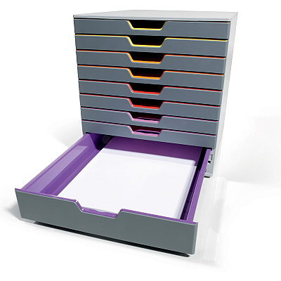 Durable VARICOLOR Desktop 10 Drawer Organizer (DBL761027)