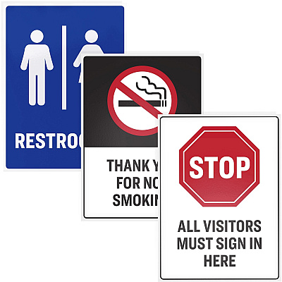 Avery 5"x7" Removable Label Safety Signs (AVE61511)