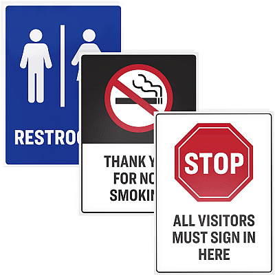 Avery 3-1/2"x5" Removable Label Safety Signs (AVE61514)
