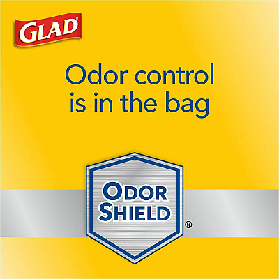 Glad ForceFlex Tall Kitchen Drawstring Trash Bags - OdorShield (CLO79008)