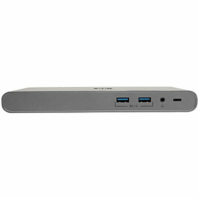 Eaton Tripp Lite Series USB-C Dock, Triple Display - 4K HDMI/DisplayPort, VGA, USB 3.x (5Gbps), USB-A/C Hub Ports, GbE, 100W PD Charging - Thunderbolt 3, Silver (U442DOCK4S)