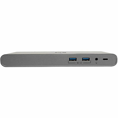 Eaton Tripp Lite Series USB-C Dock, Triple Display - 4K HDMI/DisplayPort, VGA, USB 3.x (5Gbps), USB-A/C Hub Ports, GbE, 100W PD Charging - Thunderbolt 3, Silver (U442DOCK4S)