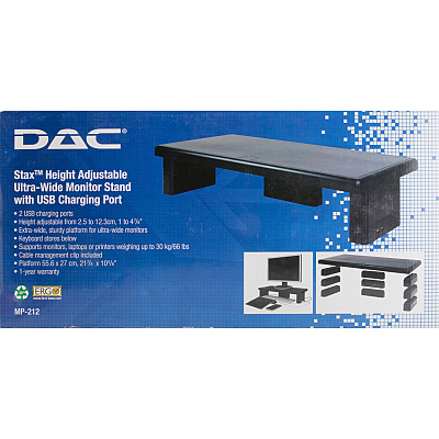 DAC Stax Ergonomic Height Adjustable Ultra Wide Monitor Stand (DTA02238)