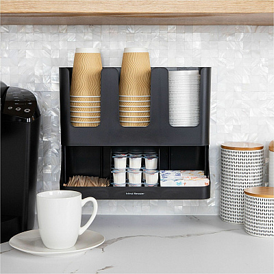Mind Reader 6-compartment Condiment Organizer (EMSUPRIGHT6BLK)