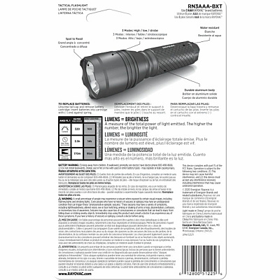 Rayovac RoughNeck 3AAA LED Tactical Flashlight (RAYRN3AAABA)