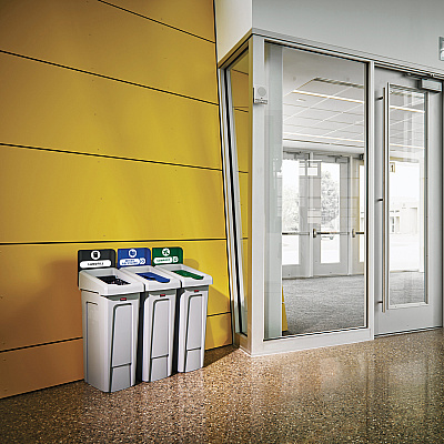 Rubbermaid Commercial Slim Jim Recycling Station (RCP2007918)