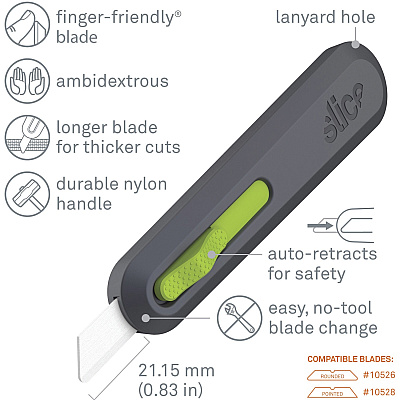 slice Auto Retract Utility Knife (SLI10554)