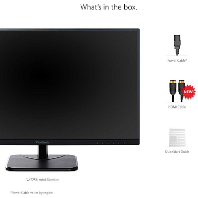 Viewsonic VA2256-MHD 22 Inch IPS 1080p Monitor with FreeSync, HDMI, DisplayPort and VGA Inputs for Home and Office