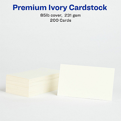 Avery Business Cards, Ivory, True Print(R) Two-Sided Printing, 2" x 3-1/2" , 200 Cards (AVE5876)