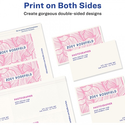 Avery Business Cards, Ivory, True Print(R) Two-Sided Printing, 2" x 3-1/2" , 200 Cards (5876)