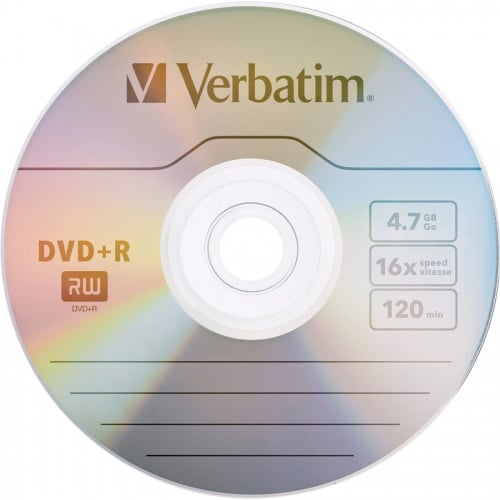 Verbatim 95098 DVD Recordable Media - DVD+R - 16x - 4.70 GB - 100 Pack Spindle