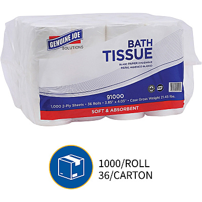 Genuine Joe Solutions Double Capacity Bath Tissue (GJO91000PL)