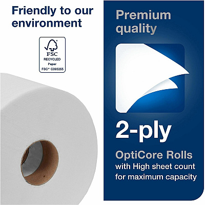 TORK Premium Bath Tissue Roll with OptiCore (TRK106390)