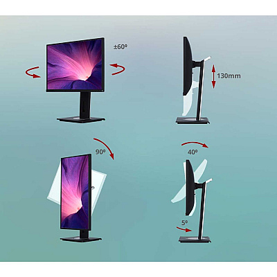 Viewsonic VG2248 22 Inch IPS 1080p Ergonomic Monitor with HDMI DisplayPort USB and 40 Degree Tilt for Home and Office