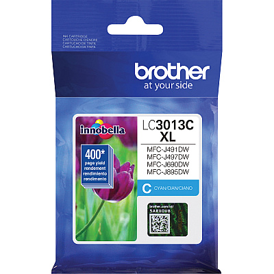 Brother LC3013C Original High Yield Inkjet Ink Cartridge - Single Pack - Cyan - 1 Each