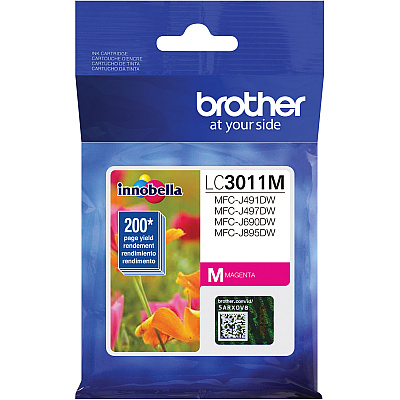 Brother LC3011M Original Standard Yield Inkjet Ink Cartridge - Single Pack - Magenta - 1 Each