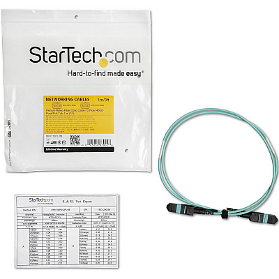 StarTech 1m (3ft) Mtp(f)/pc To Mtp(f)/pc Om3 Mult (MPO12PL1M)