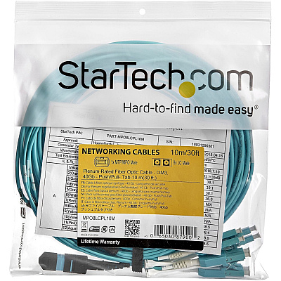 StarTech 10m (30ft) Mtp(f)/pc To 4x Lc/pc Duplex (MPO8LCPL10M)
