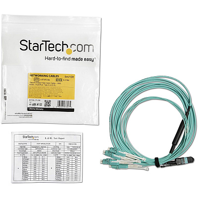 StarTech 5m (15ft) Mtp(f)/pc To 4x Lc/pc Duplex B (MPO8LCPL5M)