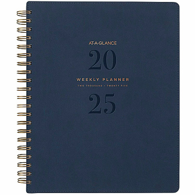 AT-A-GLANCE Signature Collection Firenze Navy Weekly/Monthly Planner, 11 x 8.5, Navy Cover, 13-Month: Jan 2026 to Jan 2027 (YP90520)