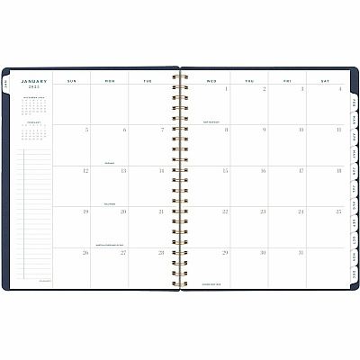 AT-A-GLANCE Signature Collection Firenze Navy Weekly/Monthly Planner, 11 x 8.5, Navy Cover, 13-Month: Jan 2026 to Jan 2027 (YP90520)