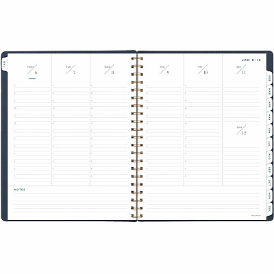 AT-A-GLANCE Signature Collection Firenze Navy Weekly/Monthly Planner, 11 x 8.5, Navy Cover, 13-Month: Jan 2026 to Jan 2027 (YP90520)