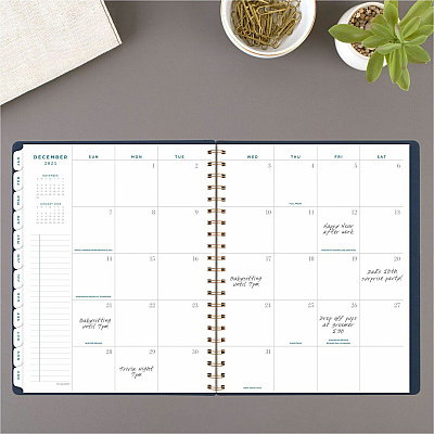 AT-A-GLANCE Signature Collection Firenze Navy Weekly/Monthly Planner, 11 x 8.5, Navy Cover, 13-Month: Jan 2026 to Jan 2027 (YP90520)