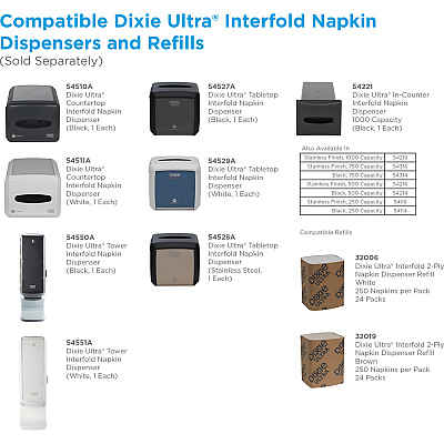 Dixie Ultra Tabletop Interfold Napkin Dispenser (GPC54527A)