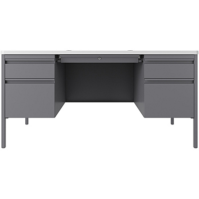 Lorell Fortress Series Double-Pedestal Teachers Desk (LLR66942)