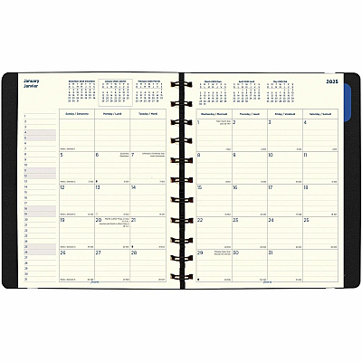 Filofax Monthly Planner, 17 Months, Bilingual, Black (C1811001)