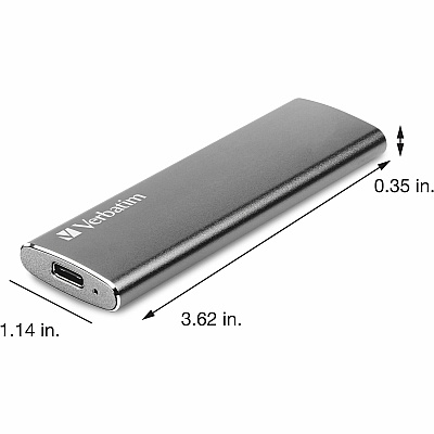 Verbatim 120GB Vx500 External SSD, USB 3.1 Gen 2 - Graphite (47441)