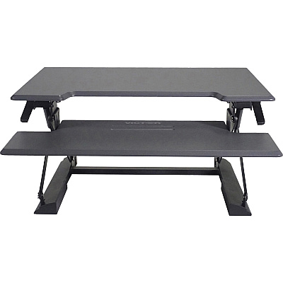 Victor High Rise Height Adjustable Standing Desk with Keyboard Tray (31" , Gray) (VCTDCX710G)