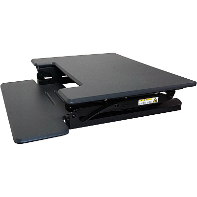Victor High Rise Height Adjustable Standing Desk with Keyboard Tray (31" , Gray) (VCTDCX710G)
