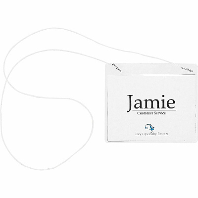 Business Source Elastic Cord Hanging Name Badges (BSN01615)