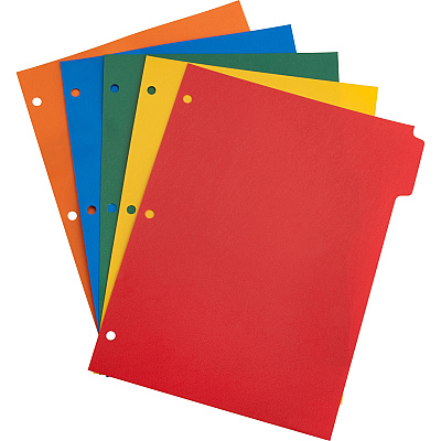Business Source Plain Tab Color Polyethylene Index Dividers (BSN01809)