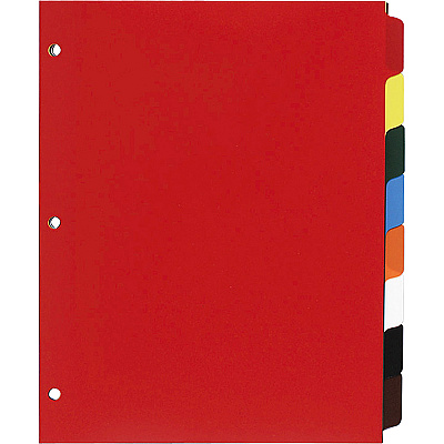 Business Source Plain Tab Color Polyethylene Index Dividers (BSN01810)
